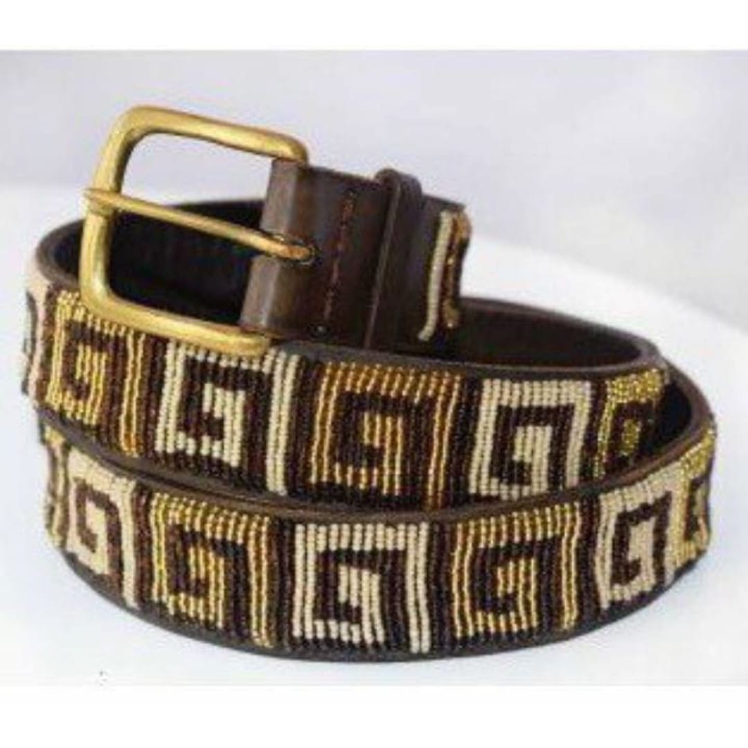 Original Leather belt decoration with high quality colorful beads